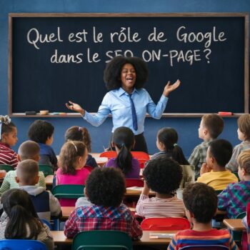 image d'un professeur qui explique Quel est le rôle de Google dans le SEO On-Page